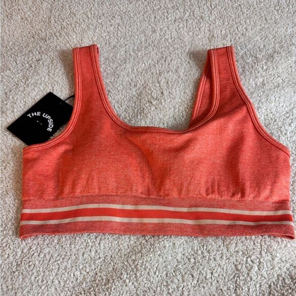 The Up Side Sports Bra Womens Size Small Citrus Marle Seamless Elasticized New - Picture 8 of 9